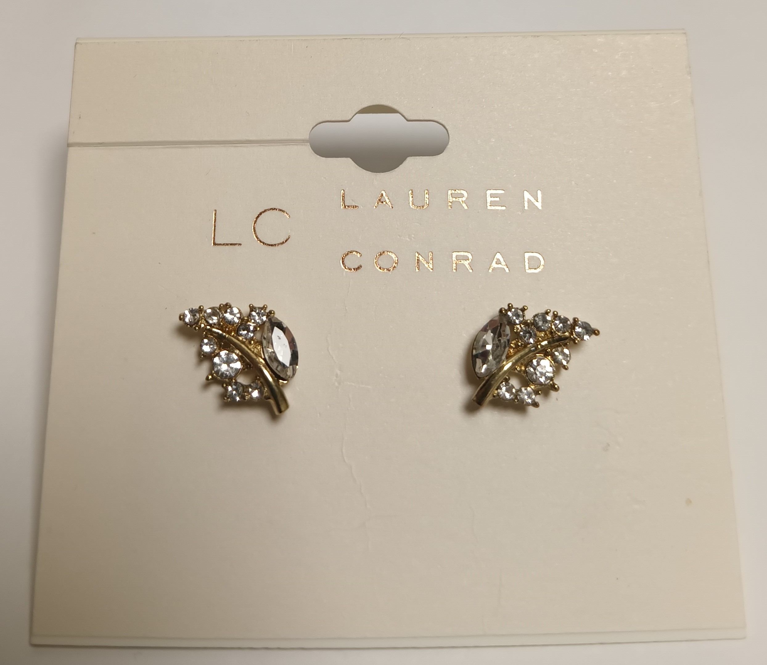Lauren Conrad Razzle Bling Leaf Earrings